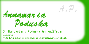 annamaria poduska business card